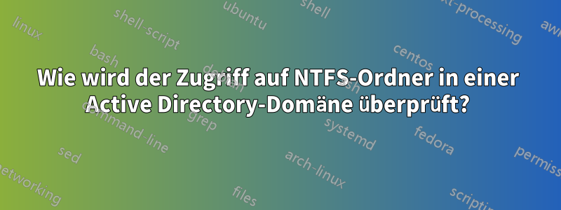 Wie wird der Zugriff auf NTFS-Ordner in einer Active Directory-Domäne überprüft?