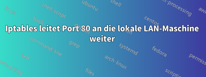 Iptables leitet Port 80 an die lokale LAN-Maschine weiter