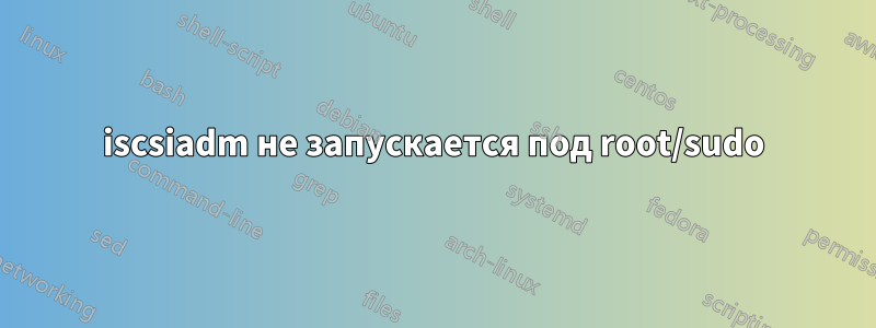 iscsiadm не запускается под root/sudo