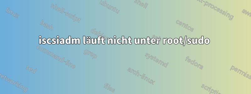 iscsiadm läuft nicht unter root/sudo