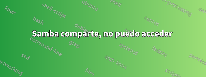 Samba comparte, no puedo acceder