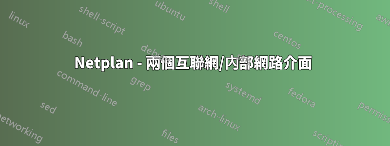Netplan - 兩個互聯網/內部網路介面