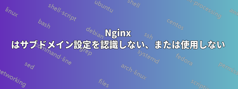 Nginx はサブドメイン設定を認識しない、または使用しない
