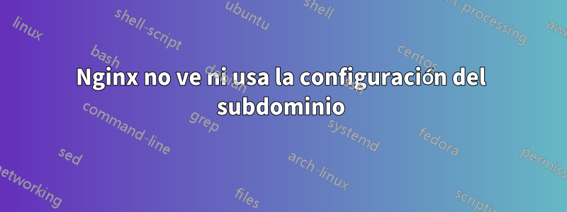 Nginx no ve ni usa la configuración del subdominio