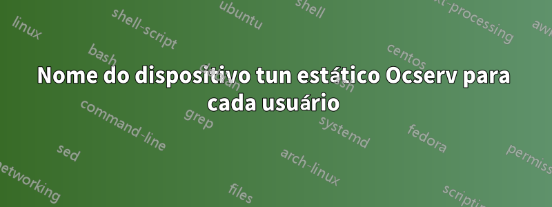 Nome do dispositivo tun estático Ocserv para cada usuário