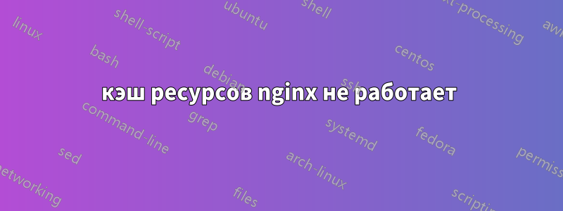 кэш ресурсов nginx не работает