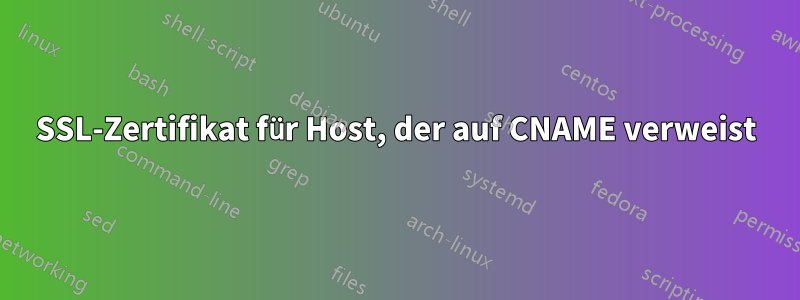 SSL-Zertifikat für Host, der auf CNAME verweist
