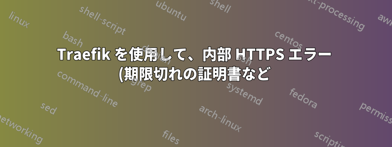 Traefik を使用して、内部 HTTPS エラー (期限切れの証明書など) を公開するにはどうすればよいですか?