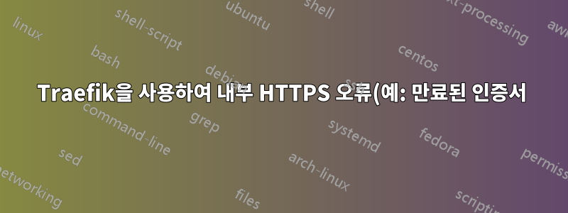 Traefik을 사용하여 내부 HTTPS 오류(예: 만료된 인증서)를 노출하는 방법은 무엇입니까?