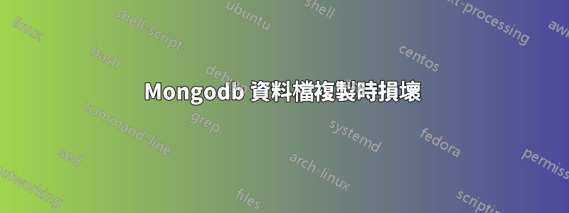 Mongodb 資料檔複製時損壞