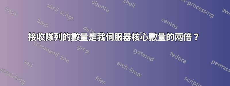 接收隊列的數量是我伺服器核心數量的兩倍？