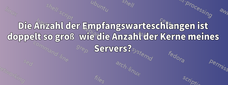 Die Anzahl der Empfangswarteschlangen ist doppelt so groß wie die Anzahl der Kerne meines Servers?