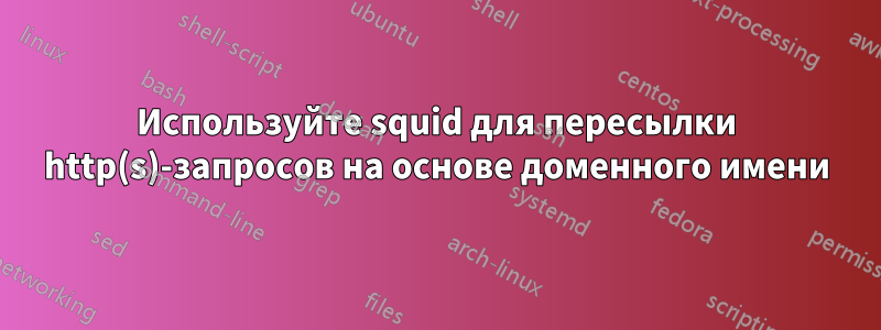 Используйте squid для пересылки http(s)-запросов на основе доменного имени