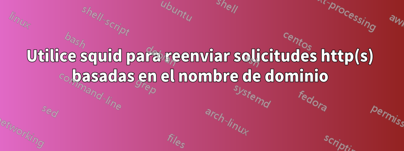 Utilice squid para reenviar solicitudes http(s) basadas en el nombre de dominio