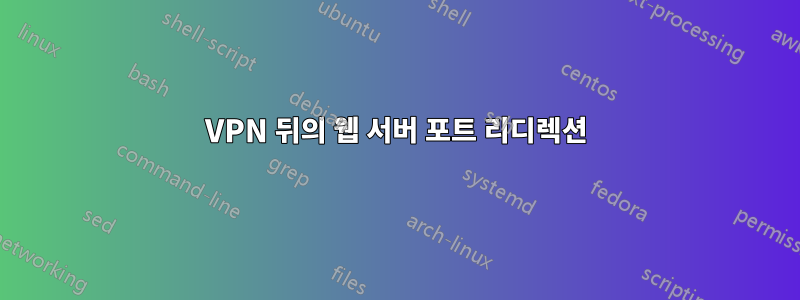 VPN 뒤의 웹 서버 포트 리디렉션