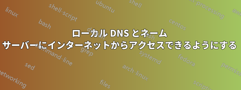 ローカル DNS とネーム サーバーにインターネットからアクセスできるようにする