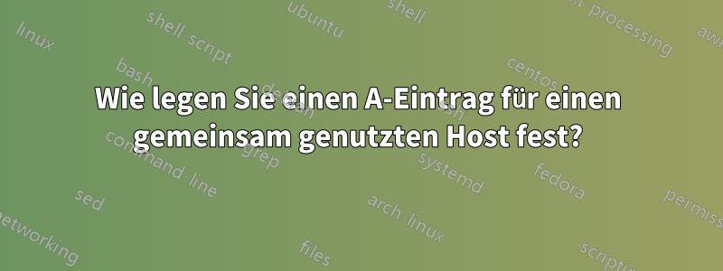 Wie legen Sie einen A-Eintrag für einen gemeinsam genutzten Host fest?