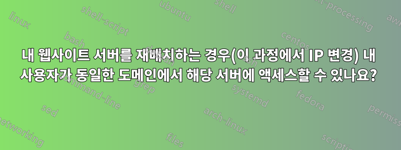 내 웹사이트 서버를 재배치하는 경우(이 과정에서 IP 변경) 내 사용자가 동일한 도메인에서 해당 서버에 액세스할 수 있나요?