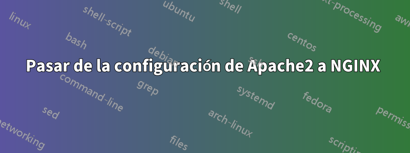 Pasar de la configuración de Apache2 a NGINX
