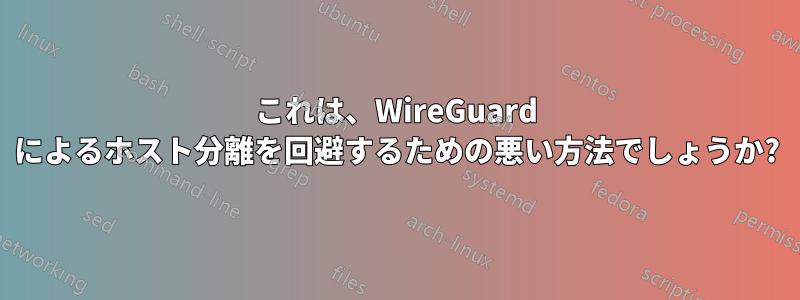 これは、WireGuard によるホスト分離を回避するための悪い方法でしょうか?