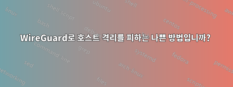 WireGuard로 호스트 격리를 피하는 나쁜 방법입니까?