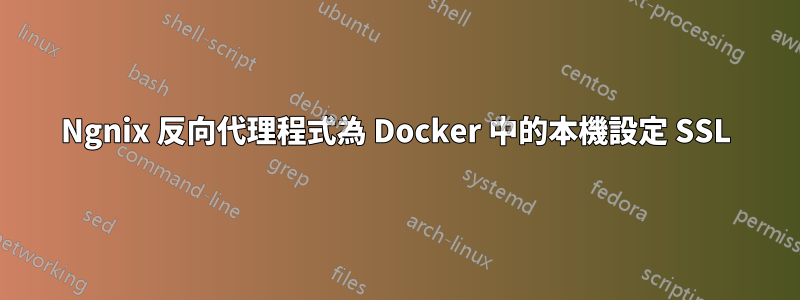 Ngnix 反向代理程式為 Docker 中的本機設定 SSL