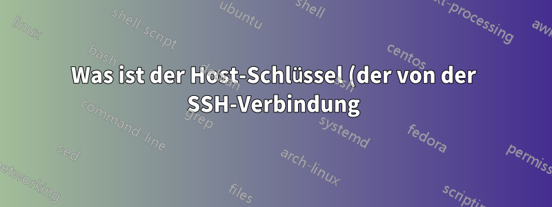 Was ist der Host-Schlüssel (der von der SSH-Verbindung) und wie unterscheidet er sich vom öffentlich-privaten Schlüsselpaar?