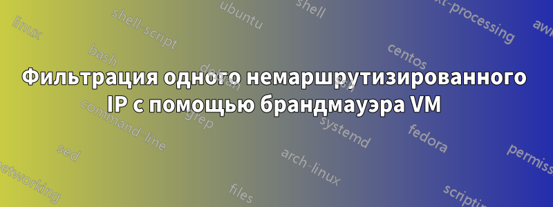 Фильтрация одного немаршрутизированного IP с помощью брандмауэра VM