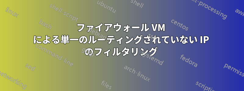 ファイアウォール VM による単一のルーティングされていない IP のフィルタリング