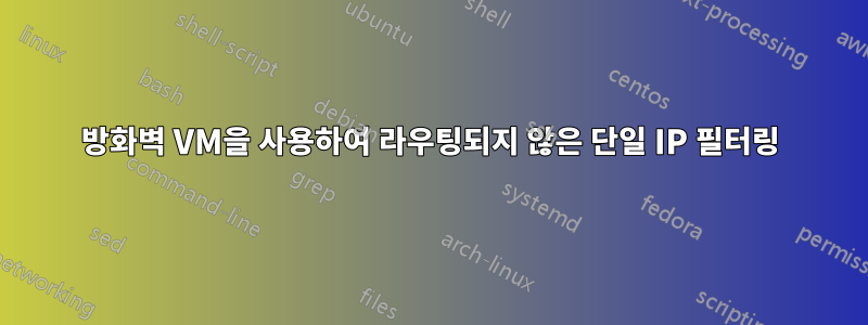 방화벽 VM을 사용하여 라우팅되지 않은 단일 IP 필터링
