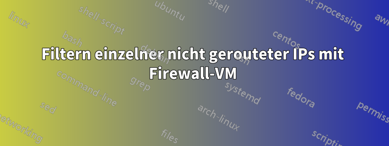 Filtern einzelner nicht gerouteter IPs mit Firewall-VM