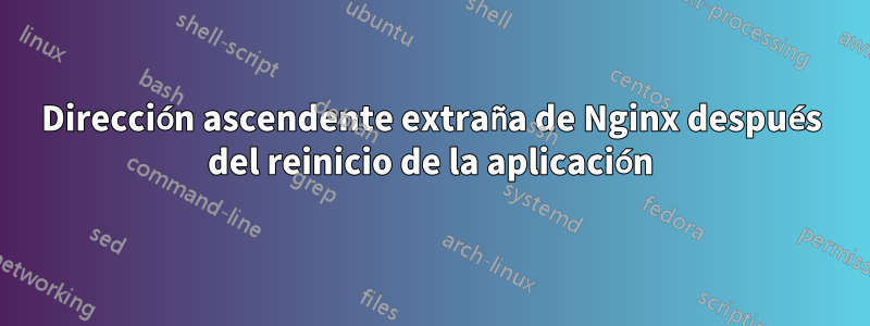 Dirección ascendente extraña de Nginx después del reinicio de la aplicación