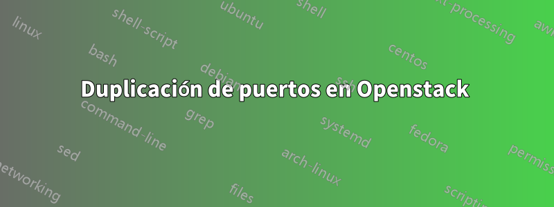 Duplicación de puertos en Openstack