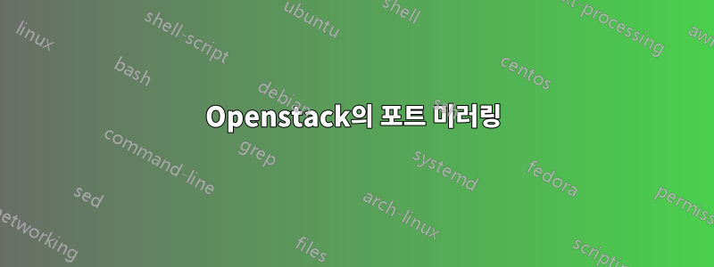 Openstack의 포트 미러링