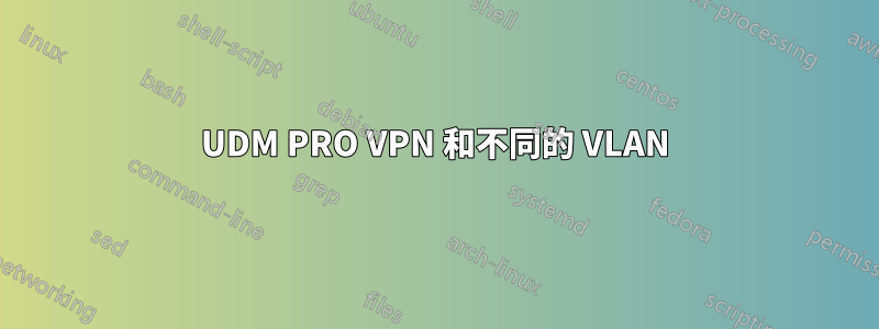 UDM PRO VPN 和不同的 VLAN