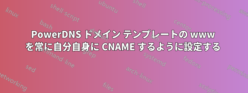 PowerDNS ドメイン テンプレートの www を常に自分自身に CNAME するように設定する