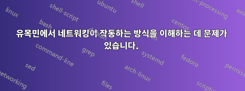 유목민에서 네트워킹이 작동하는 방식을 이해하는 데 문제가 있습니다.
