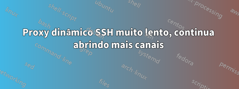 Proxy dinâmico SSH muito lento, continua abrindo mais canais