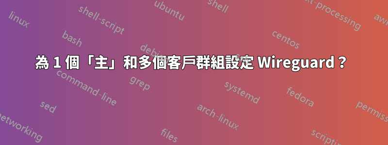 為 1 個「主」和多個客戶群組設定 Wireguard？