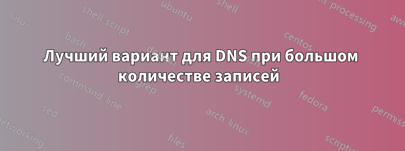 Лучший вариант для DNS при большом количестве записей 
