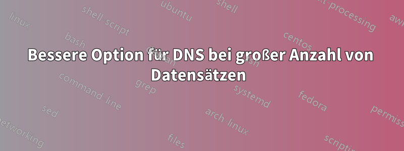 Bessere Option für DNS bei großer Anzahl von Datensätzen 