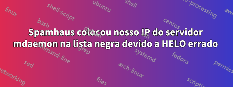 Spamhaus colocou nosso IP do servidor mdaemon na lista negra devido a HELO errado