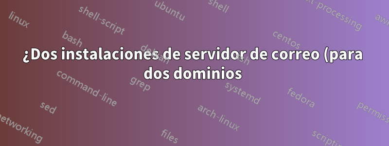 ¿Dos instalaciones de servidor de correo (para dos dominios) en Windows VPS con una IP?