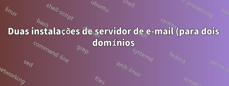 Duas instalações de servidor de e-mail (para dois domínios) no Windows VPS com um IP?