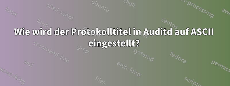 Wie wird der Protokolltitel in Auditd auf ASCII eingestellt?