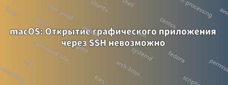 macOS: Открытие графического приложения через SSH невозможно