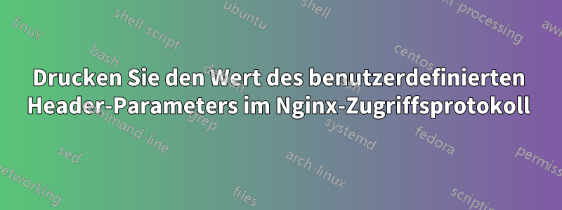 Drucken Sie den Wert des benutzerdefinierten Header-Parameters im Nginx-Zugriffsprotokoll