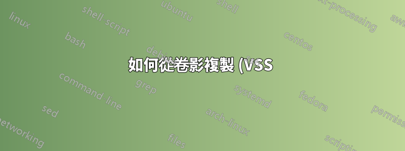 如何從卷影複製 (VSS) 備份中排除檔案和資料夾