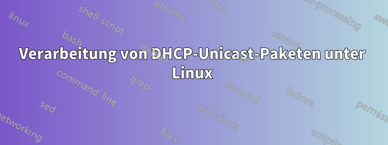 Verarbeitung von DHCP-Unicast-Paketen unter Linux