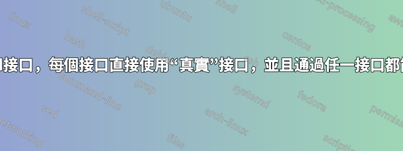 多個wireguard接口，每個接口直接使用“真實”接口，並且通過任一接口都能夠到達任何IP